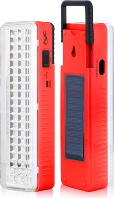 24 ENERGY Rechargeable 60 LED with In built Solar Panel for Home 7 hrs Bulb Emergency Light(Red)