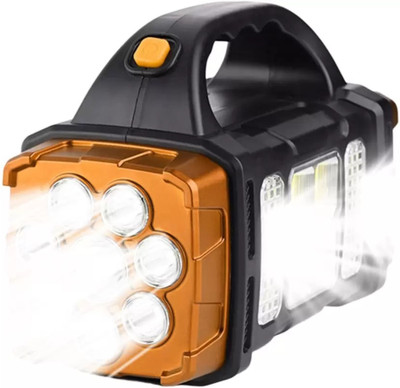 ECOSKY USB Rechargeable High Bright Head Torch Light For Camping 5 hrs Torch Emergency Light(Black)