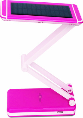 Pick Ur Needs Rechargeable Solar 36 SMD LED 2 Mode Foldable Solar Table Lamp Mobile Charging 4 hrs Lantern Emergency Light(Pink)