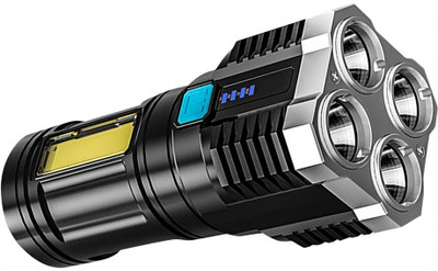 Wifton Super Bright LED Tactical Flashlight Lamp 3 hrs Torch Emergency Light(Black)