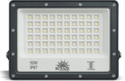Sunaze 50W Lens Flood Light With Extension Bracket 60 Bright SMD Light IP67 Waterproof 0 hrs Flood Lamp Emergency Light(White)