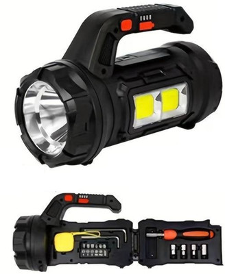 WunderVoX Portable Lamp Screwdriver Set Long Range Torchlight (18 W) 10 hrs Torch Emergency Light(Black)
