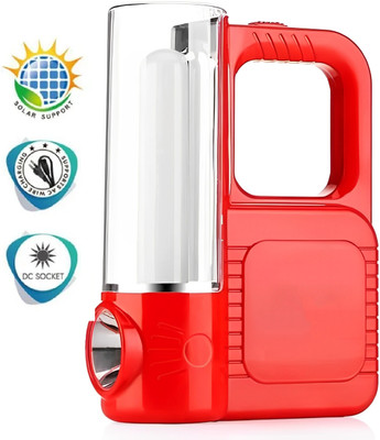 iDOLESHOP Portable High Power Tube Plus 3 Watt Led Torch Rechargeable Lantern Emergency Light 6 hrs Lantern Emergency Light(Red)