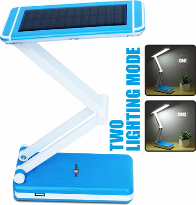Make Ur Wish Solar Rechargeable 36 SMD LED Adjustable Table Lamp With Mobile Charging 4 hrs Torch Emergency Light(Blue)