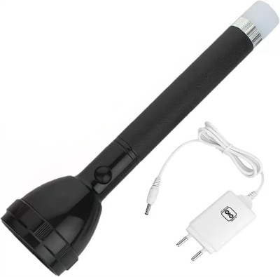 Zeus Volt 2Km Range Rechargeable 4800Mah Torch 5 hrs Torch Emergency Light(Black)