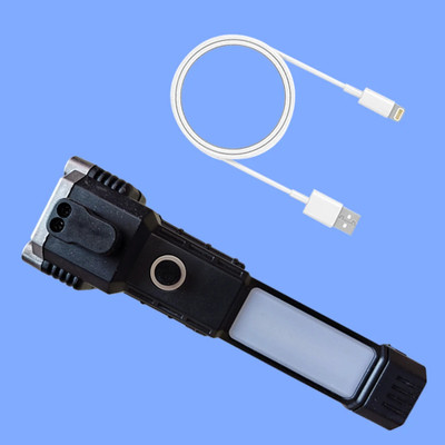 Winmax 3W LED rechargeable high power long lasting waterproof torchlight 4 hrs Torch Emergency Light(Black)