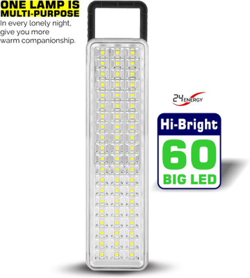 24 ENERGY 60 High Bright Floor lamp with 2 Stage Lighting mode chargeable 8 hrs Lantern Emergency Light(Green)