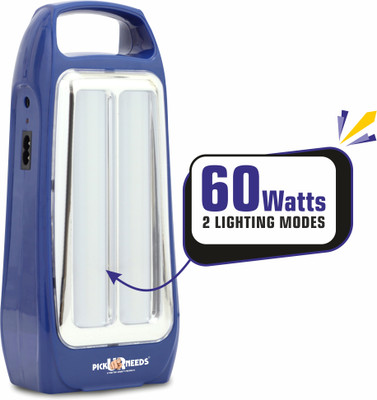 Pick Ur Needs Rechargeable Home Emergency Light 2 Extra Bright LED Tube Support Solar Charging 5 hrs Torch Emergency Light(Blue)