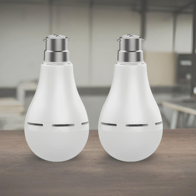 GUGGU Emergency bulb 12W LED & 2000mAh battery 4hrs inverter light pack of 2 bulbG3343 4 hrs Bulb Emergency Light(White)