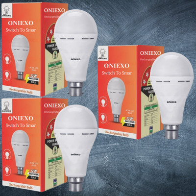 ONIEXO Instant Emergency Light: 12W Rechargeable LED-018 4 hrs Bulb Emergency Light(White)