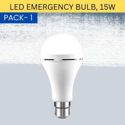 GUGGU 15W Rechargeable Inverter LED Bulb with Upto 4H.Power Cut Lighting Pack od_1E290 4 hrs Bulb Emergency Light(White)