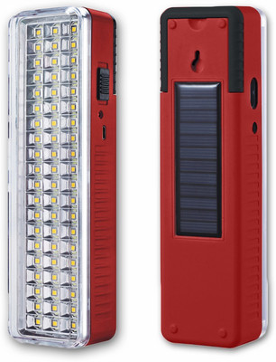 FIRSTLIKE Home Emergency Light Rechargeable 60 High-Bright LED & Android Charging Support 7 hrs Lantern Emergency Light(Red)