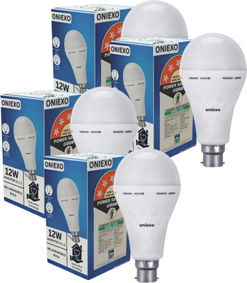 ONIEXO Automatic Charging 12W Emergency LED Bulb-014 4 hrs Bulb Emergency Light(White)
