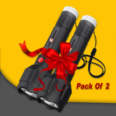 Pick Ur Needs 2 In 1 Light Mode Rechargeable Handy 50W Torch Light For Outdoor / Travel Usage 3 hrs Torch Emergency Light(Black)