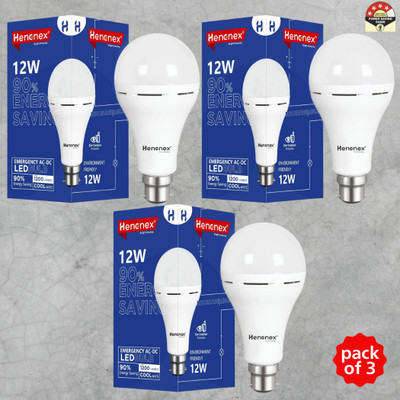 Henonex Emergency LED Charging Bulb-12W-06 4 hrs Bulb Emergency Light(White)