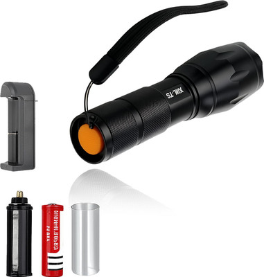 CICASTO Outdoor Waterproof High Quality 10W T6 LED Flashlight Torch Torch(Black, 16 cm, Rechargeable)