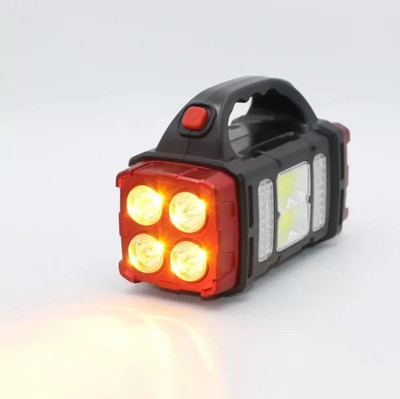 Xydrozen Solar USB Rechargeable LED Flashlight Light Torch Lamp 5 hrs Torch Emergency Light(Multicolor)
