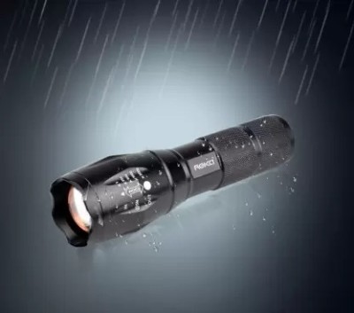 Zeno volt Small waterproof powerful 5 mode bright LED flashlight 6 hrs Torch Emergency Light(Black)
