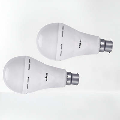 ONIEXO Pack of 2-Automatic Emergency LED Bulb 12W with Instant-On Functionality 4 hrs Bulb Emergency Light(White)