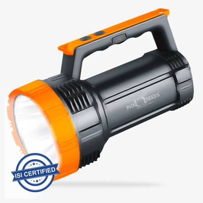 Pick Ur Needs Emergency Search Torch 100W With Lithium Battery High Long Range (1 Km) Torch(Black, 11 cm, Rechargeable)