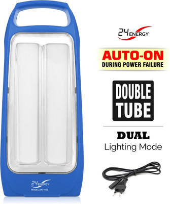 VR Bright Lite Portable Hi-Bright Double Tube Rechargeable Led Lantern Home 8 hrs Flood Lamp Emergency Light(Blue)
