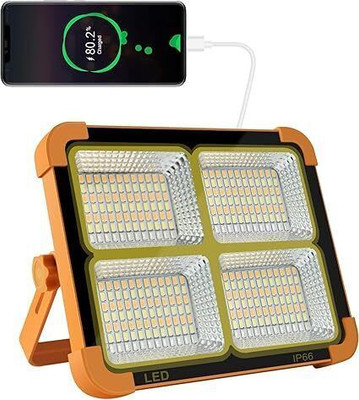 STARVOKES Solar Powered Portable LED Emergency Light Floor Lamp 5 hrs Flood Lamp Emergency Light(Multicolor)
