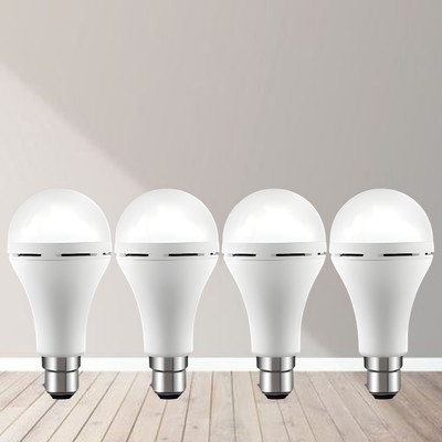 FRONY Emergency 15W Inverter LED Bulb with 1200mAh Rechargeable Battery Pack of 4 L171 4 hrs Bulb Emergency Light(White)