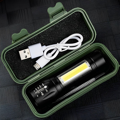 NKZ Home Rechargeable with Back Lamp Long Range Power 6 hrs Torch Emergency Light(Black)