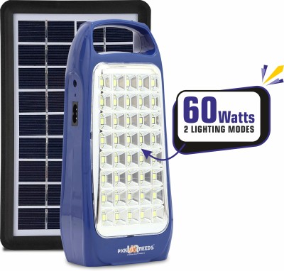 Make Ur Wish 60W Solar Rechargeable Dual Mode Emergency Lamp With 40 Bright SMD LED 1600 mAh 5 hrs Torch Emergency Light(Blue + Solar Panel)