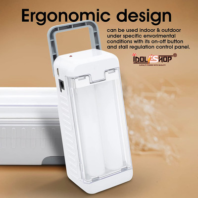 VR Bright Lite Portable 2 Tube Light With Android Charging Support Rechargeable 4 hrs Lantern Emergency Light(White)