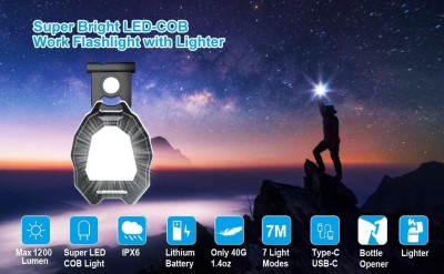 ASTOUND LED Flashlight Portable Pocket Light 8 hrs Torch Emergency Light(Black)