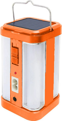 VR Bright Lite 4 Tube 360 Degree Extra Bright With Electric & Solar Rechargeable,Lamp-VR13 7 hrs Lantern Emergency Light(Orange)