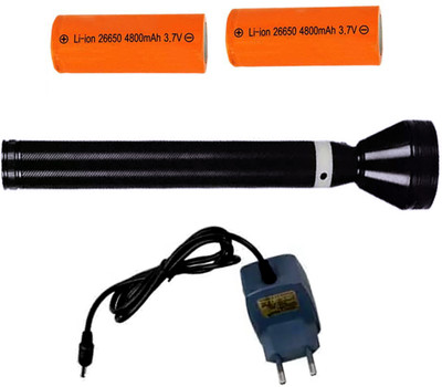 Kindw New 15W Waterproof 1000 Meter Rechargeable 3 Mode High Power Torchlight Torch(Black, 27 cm, Rechargeable)
