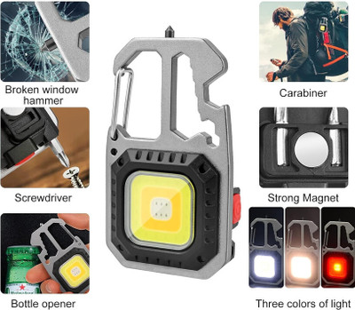 Xydrozen Pocket Mini LED Work Light Keychain 5 hrs Torch Emergency Light(Multicolor)