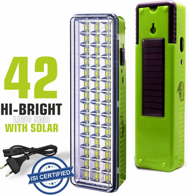 Make Ur Wish Portable Rechargeable 42 SMD Bright LED With USB Charging Power Full Backup 8 hrs Lantern Emergency Light(Green)