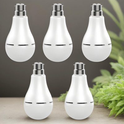 YAROH Inverter Bulb 9W LED 1200mAh battery 4 hrs emergency light Pack of 5 bulbKP8 4 hrs Bulb Emergency Light(White)