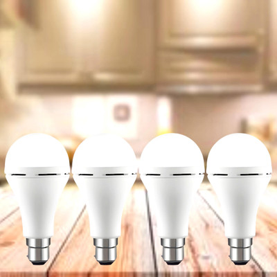FRONY Emergency 12W Inverter LED Bulb with 2000mAh Rechargeable Battery Pack of 4 C12 4 hrs Bulb Emergency Light(White)