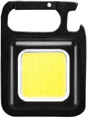 Omiyage COB Keychain Light,Rechargable LED Small Flashlight,Hook&Bottle Opener(Pack of1) 4 hrs Flood Lamp Emergency Light(Yellow)