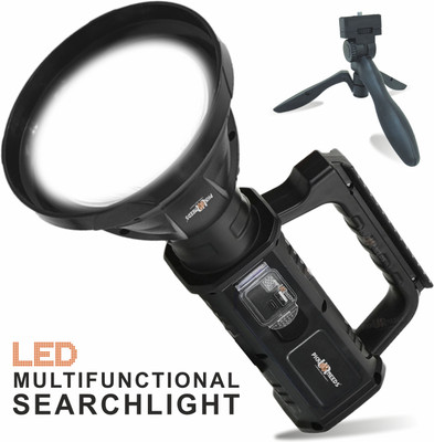 Pick Ur Needs Super Bright LED 100W Rechargeable Torch – 4 Modes,Dual Light Source, Waterproof 5 hrs Torch Emergency Light(Black)