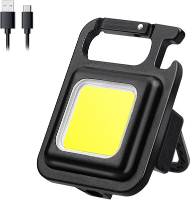 ZOKMOB Keychain Brighten COB Led Light with Bottle Opener, Magnetic Power Portable 2 hrs Torch Emergency Light(Keychain LED Light, Black)