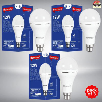 Henonex Emergency LED Charging Bulb-12W-41 4 hrs Bulb Emergency Light(White)