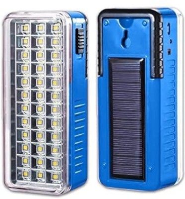 Nutts Solar High-Bright 36 LED Light with Rechargeable Emergency Light 7 hrs Lantern Emergency Light(Blue)