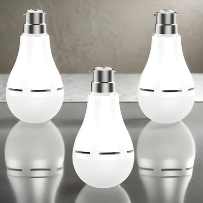 GUGGU Emergency bulb 12W LED & 2000mAh battery 4hrs inverter light pack of 3 bulbRM208 4 hrs Bulb Emergency Light(White)