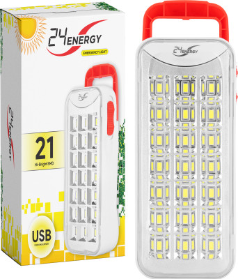 24 ENERGY Mini Emergency Rechargeable light with 21 LED + 1000mAh 4 hrs Flood Lamp Emergency Light(Orange)