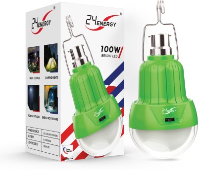 24 ENERGY Bright Lumin AC/DC Rechargeable Battery Bulb 3 hrs Bulb Emergency Light(Green)