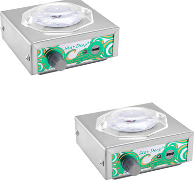 STARDEEP 006-EMERGENCY-LIGHT-WITHOUT-SOLAR-PANEL-SILVER-COLOUR 8 HOURS LANTERN 8 hrs Lantern Emergency Light(Silver)