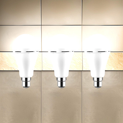 YAROH Surya (Emergency Bulb) 12W Rechargeable LED (Emergency Light) (Pack of 3) BC1 4 hrs Bulb Emergency Light(White)