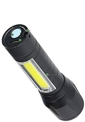 NPU High quality Metal LED Light, Super Bright, Waterproof 3 Light Modes_NP527 Torch(Black, 5 cm, Rechargeable)