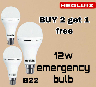 heoluix `12 W Charging Bulb 4 hrs Bulb Emergency Light(White)
