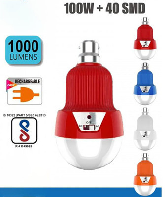 iDOLESHOP Rechargeable Inverter AC/DC Bulb 4 hrs Bulb Emergency Light(Red)